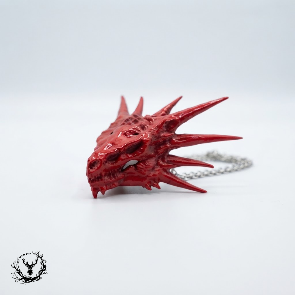 Meleys "The Red Queen" Dragon Necklace