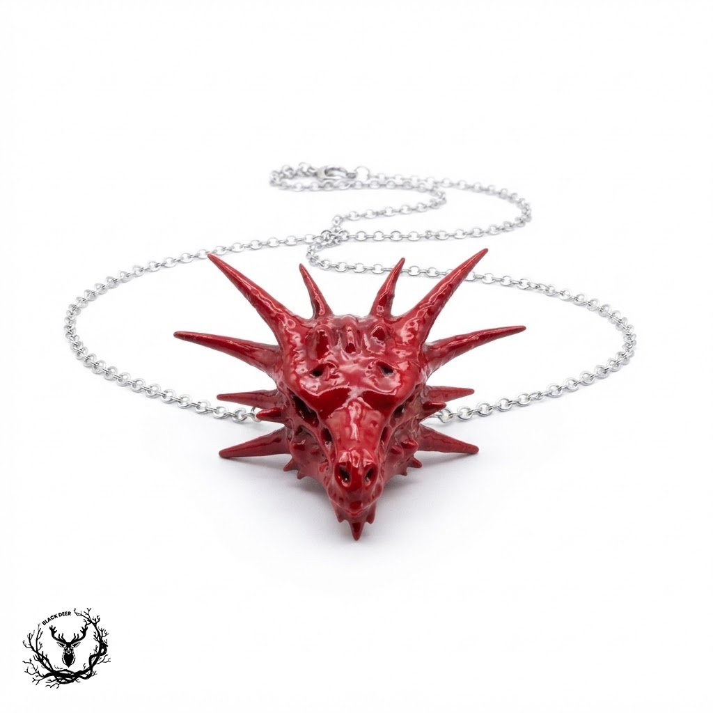 Meleys "The Red Queen" Dragon Necklace