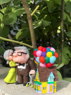 Carl and Ellie Figure – Romantic Couple Statue – Handmade Collector Display