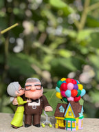 Carl and Ellie Figure – Romantic Couple Statue – Handmade Collector Display