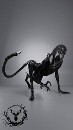 Dev Sci-Fi Canavar Köpeği Heykeli – Gerçek Boyutlu Alien Hunter Replikası, Interstellar Predator Fan Art, Cosplay Dekoru – 2 Metre