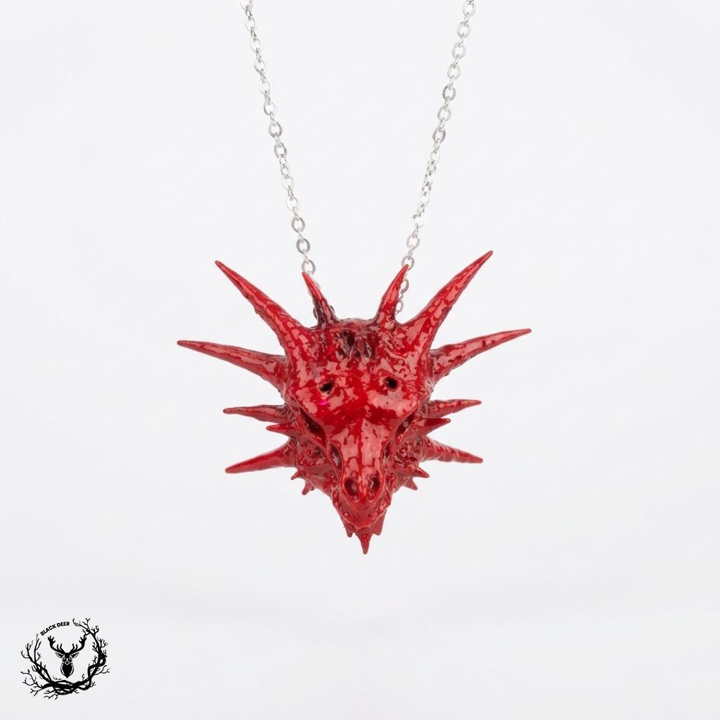 Meleys "The Red Queen" Dragon Necklace