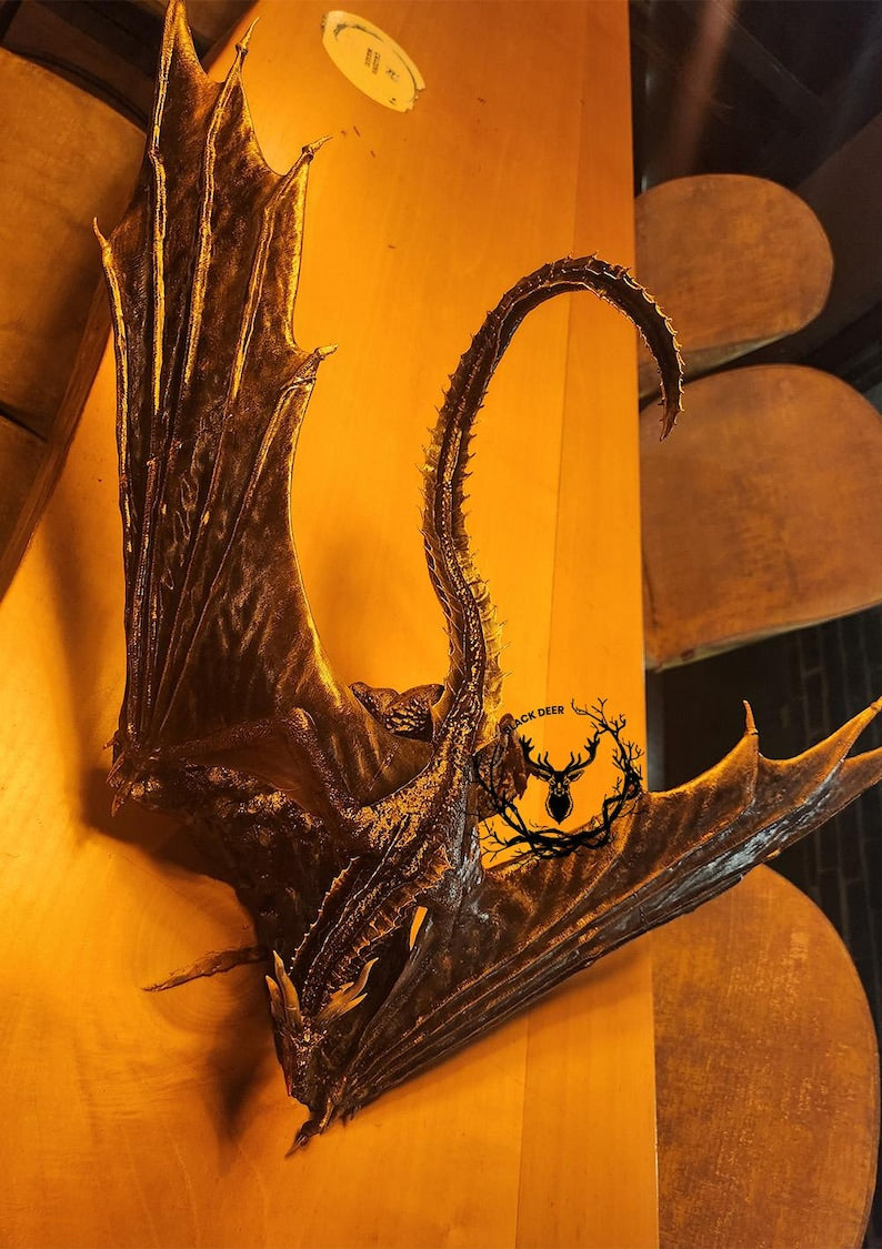 Balerion the Black Dread - Majestic Dragon Heykeli el yapımı hediye koleksiyonu house of dragon