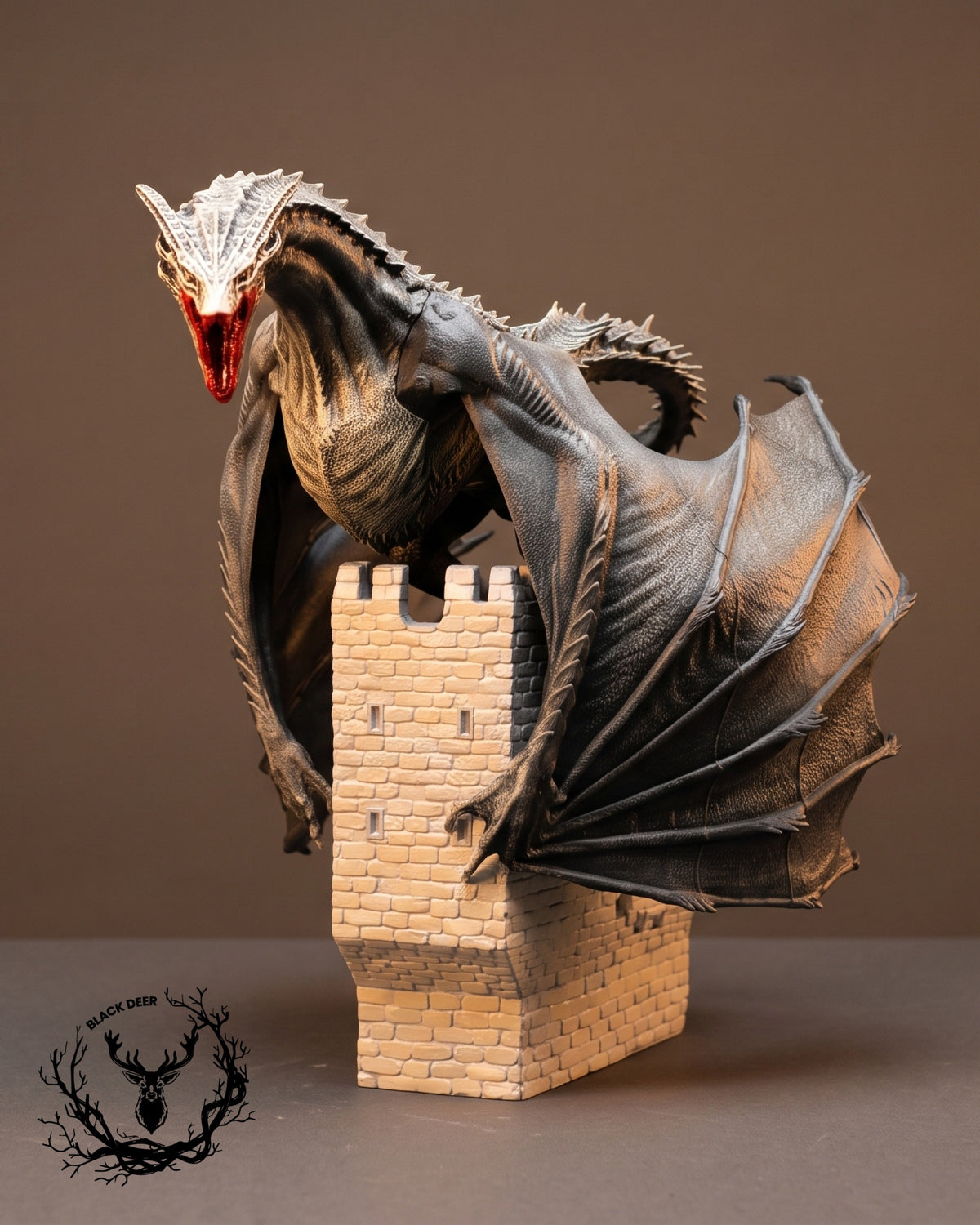 Silverwing Dragon Hand-Painted Collectible Figure – House of the Dragon Inspired 3D Printed Statue