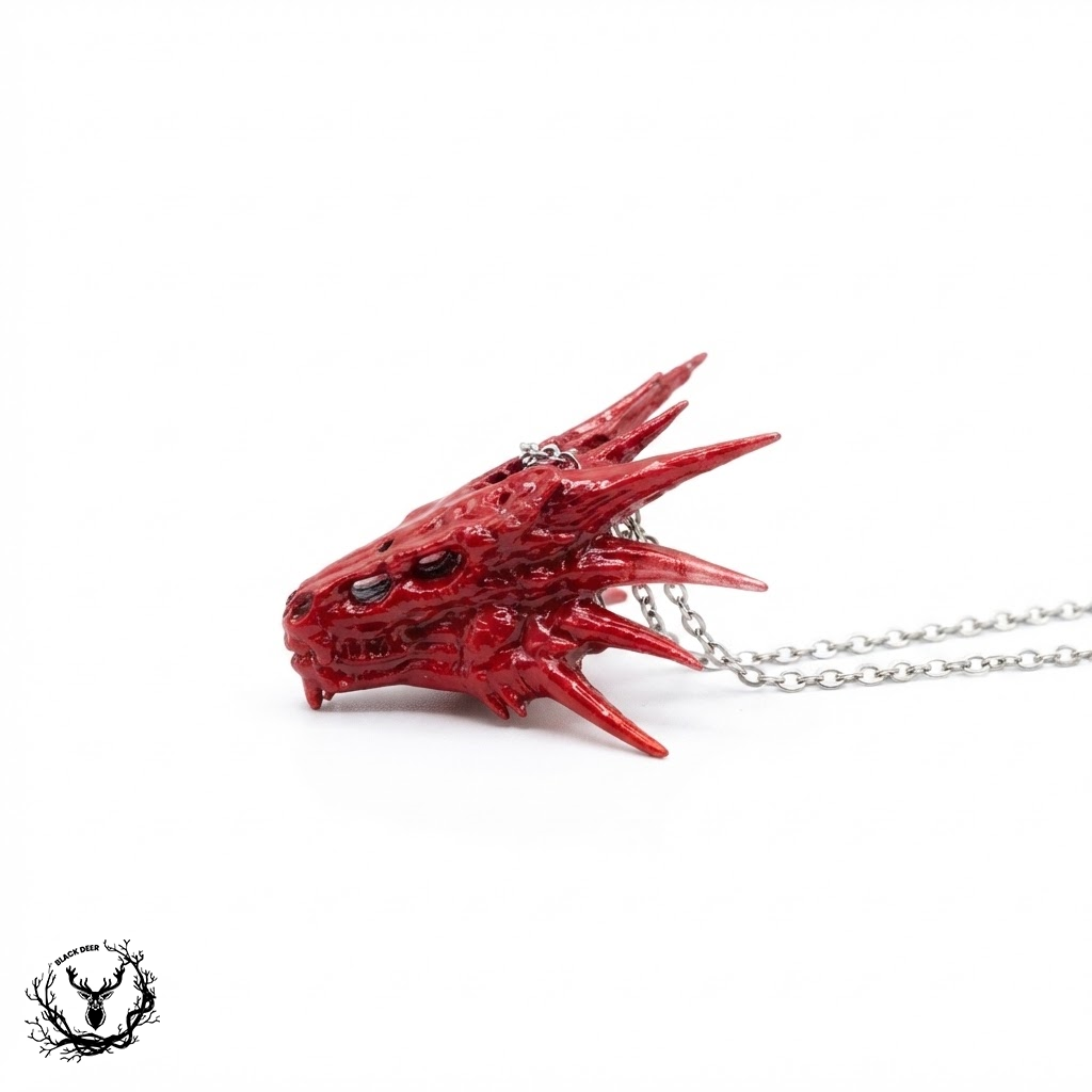 Meleys "The Red Queen" Dragon Necklace